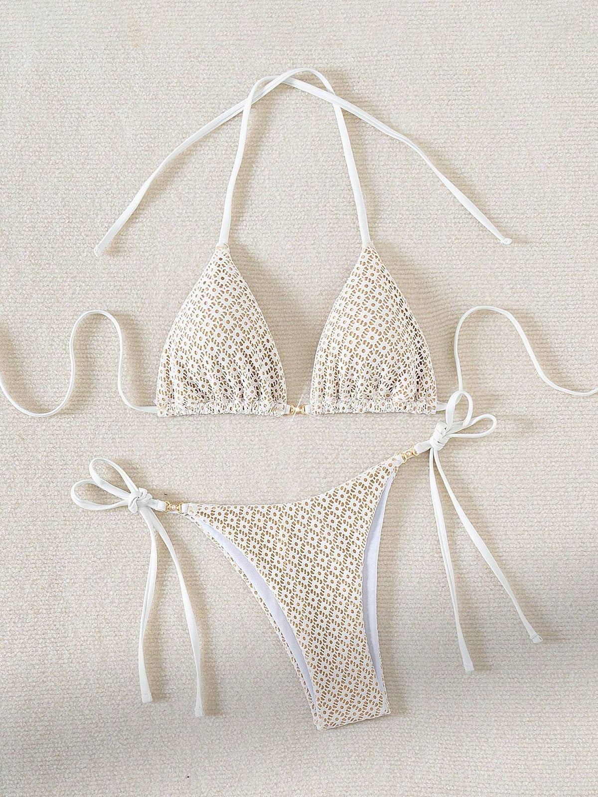 Maillot de bain bikini dos nu imprimé sexy pour femme