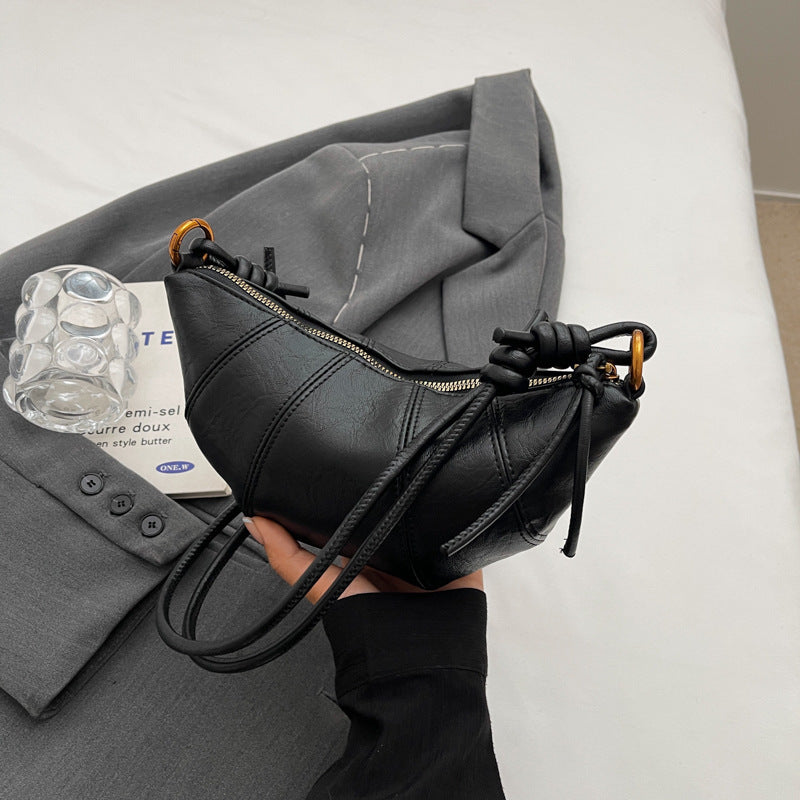 Women Autumn Winter Vintage Cattle Dumpling Bag
