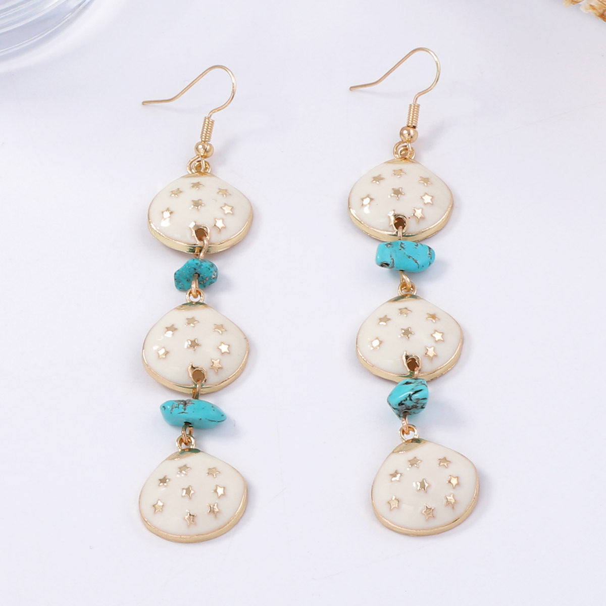 Boucles d'oreilles géométriques en alliage pour femmes, bijoux tendance et élégants