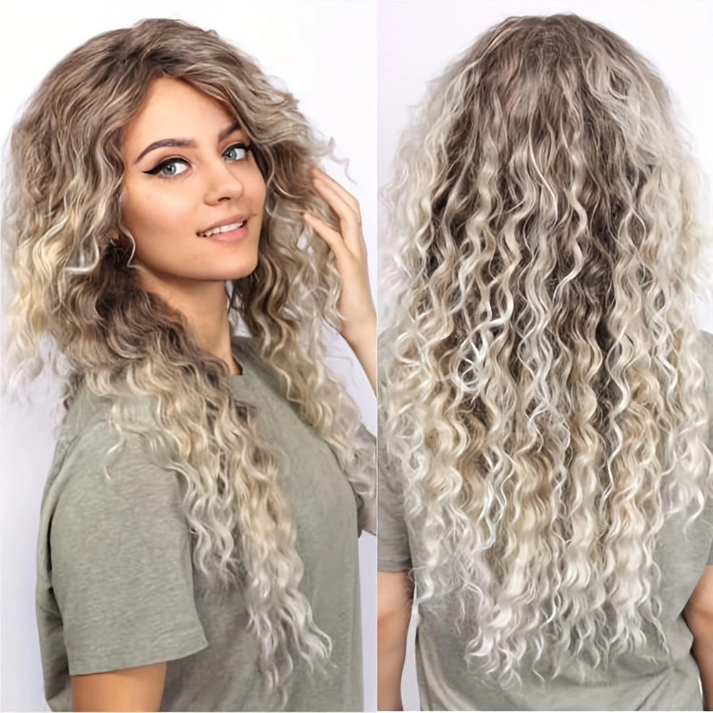 Fashion Gradient Long Curly Wig High Temperature Wire
