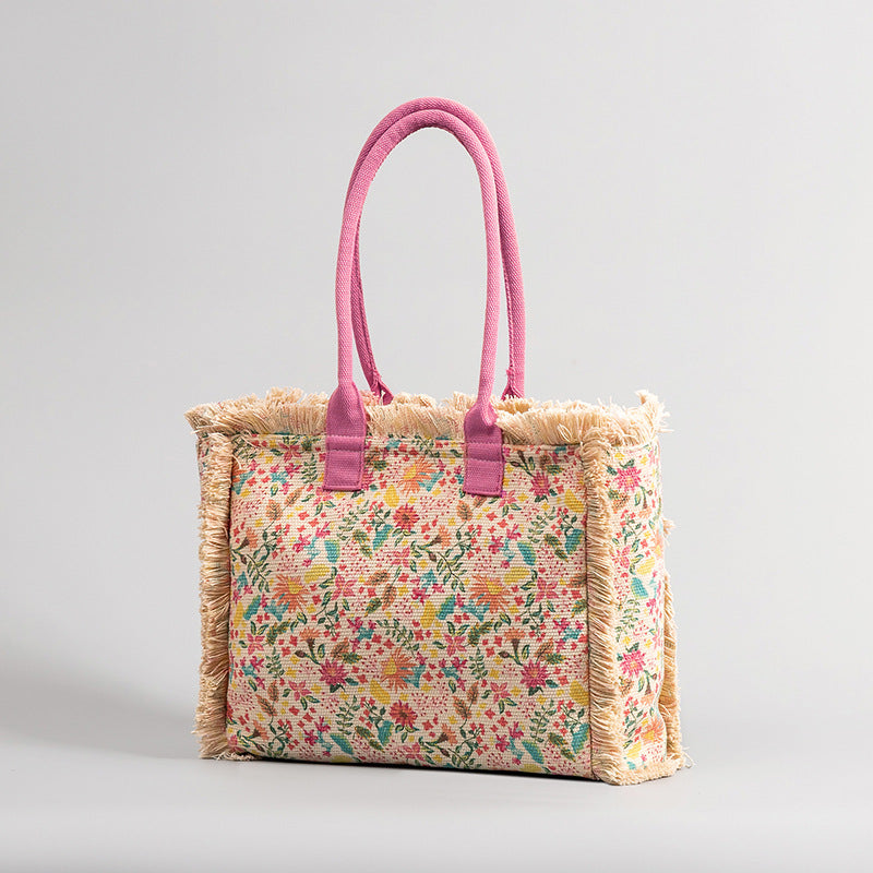 Bolso de mano bohemio informal de gran capacidad para mujer