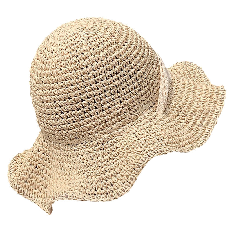 Sombrero tejido para el sol de playa para vacaciones de verano para mujer