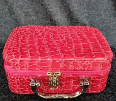 Hot Sale Women Zipper Design Crocodile Cosmetic Bag