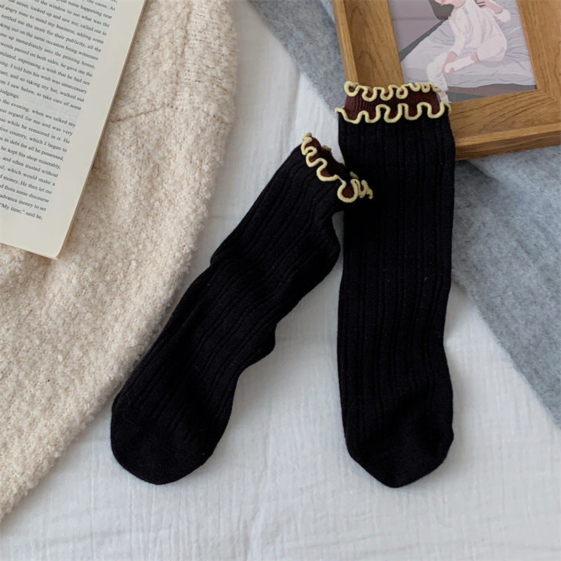 Fashion Distinctive Wood Ear Side Stockings