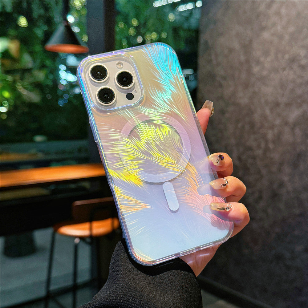 Fashion Gradient Laser Magnetic IPhone Color Case