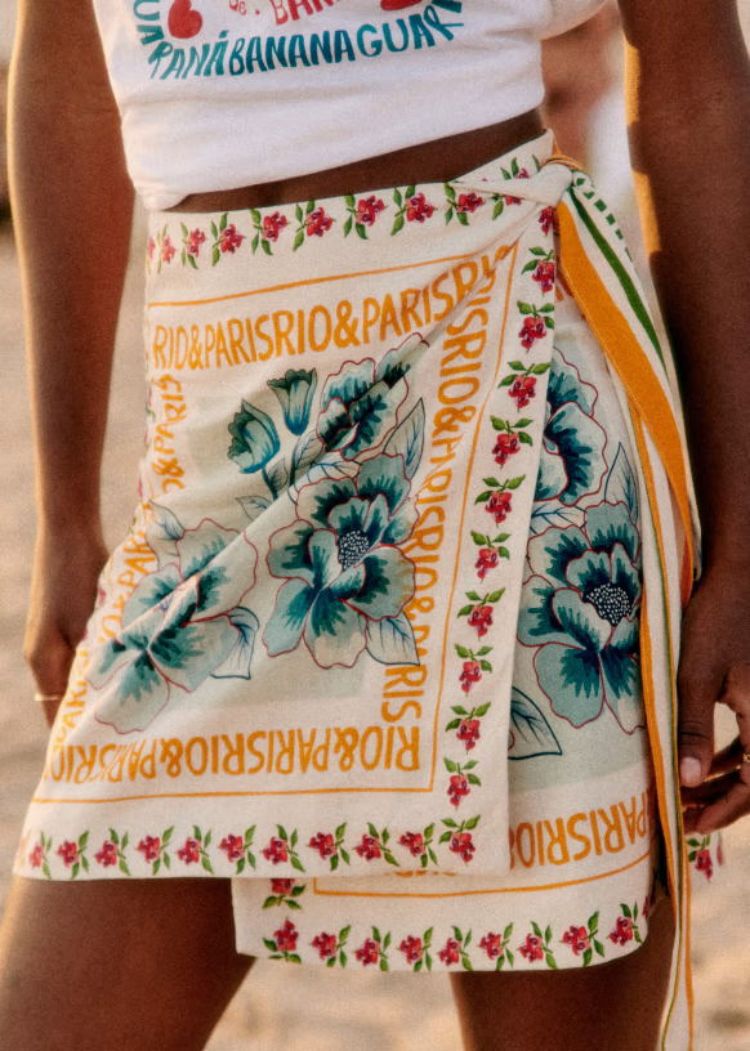 Bohemian Vacation Women's Vintage Strap Print Skirt
