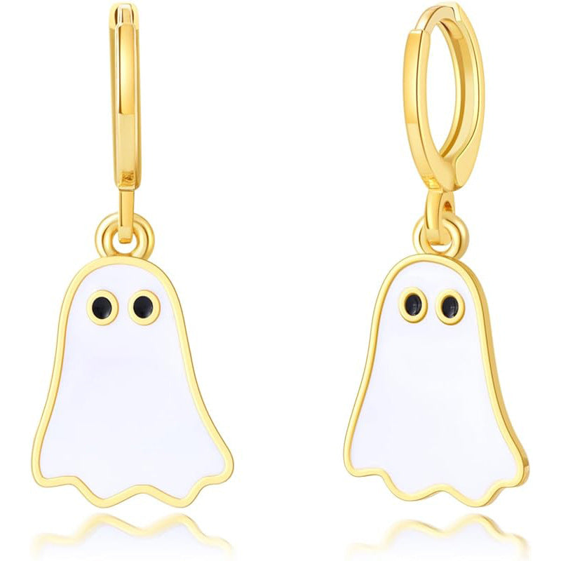 Women Fashion Cute Halloween Walking Ghost Earrings
