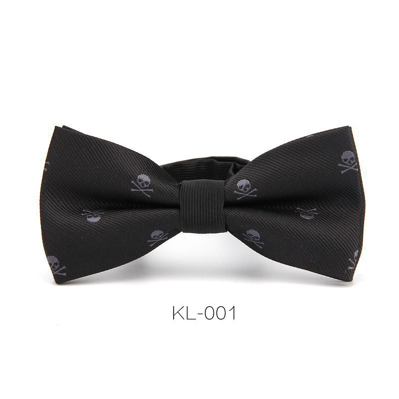 Men Unique Halloween Skull Pattern Bow Tie