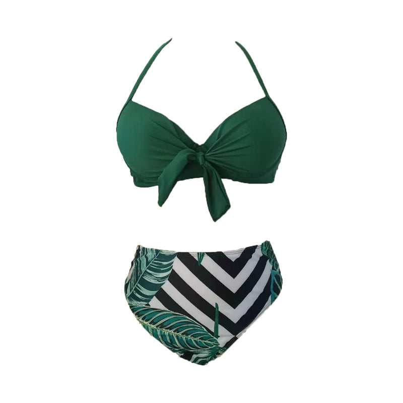 Traje de baño bikini estampado de talla grande sexy a la moda para mujer