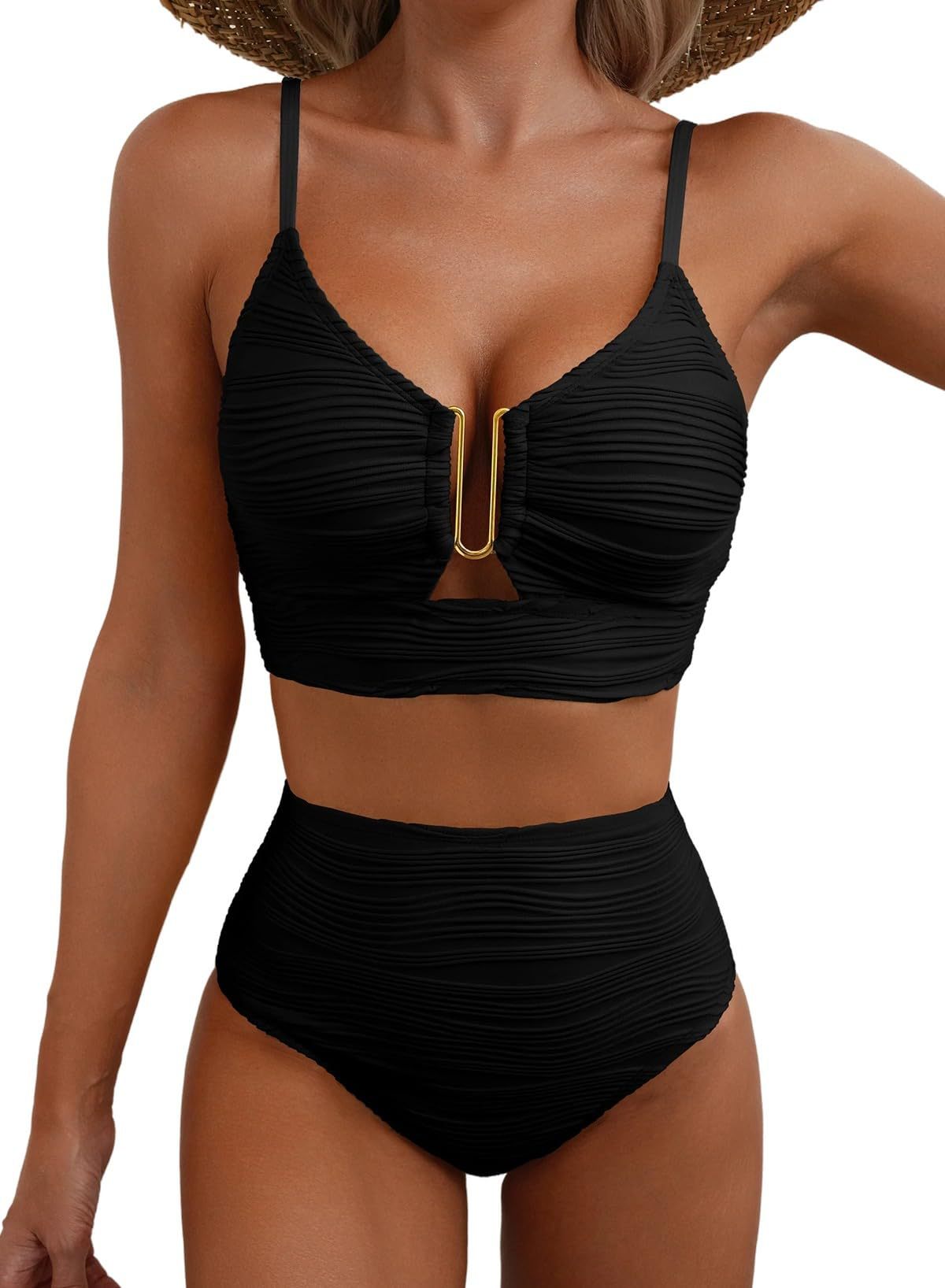 Women Fashion Sexy Solid Color Bikini Swimsuit