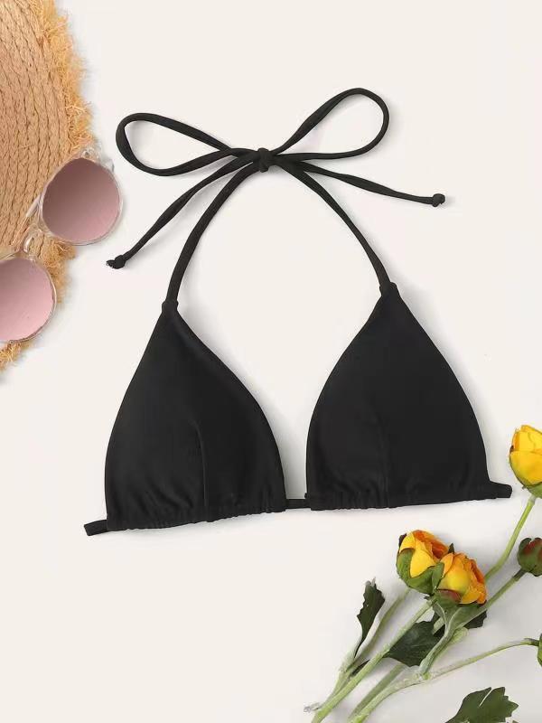 Women's Fashion Sexy Solid Color Halter-Neck Bikini