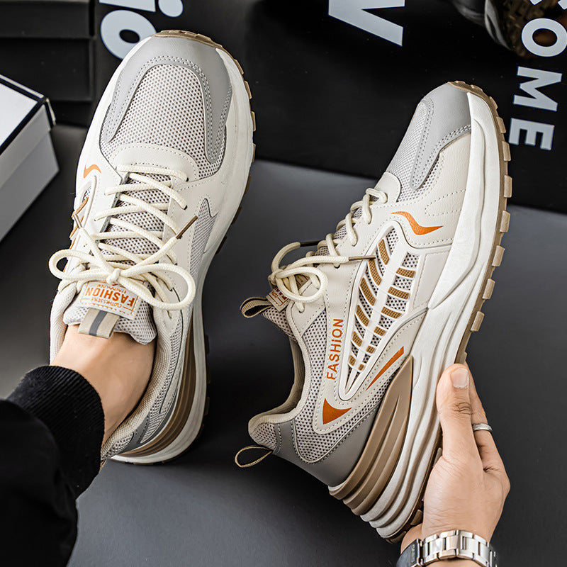 Men Casual Mesh Breathable Thick-Soled Sneakers