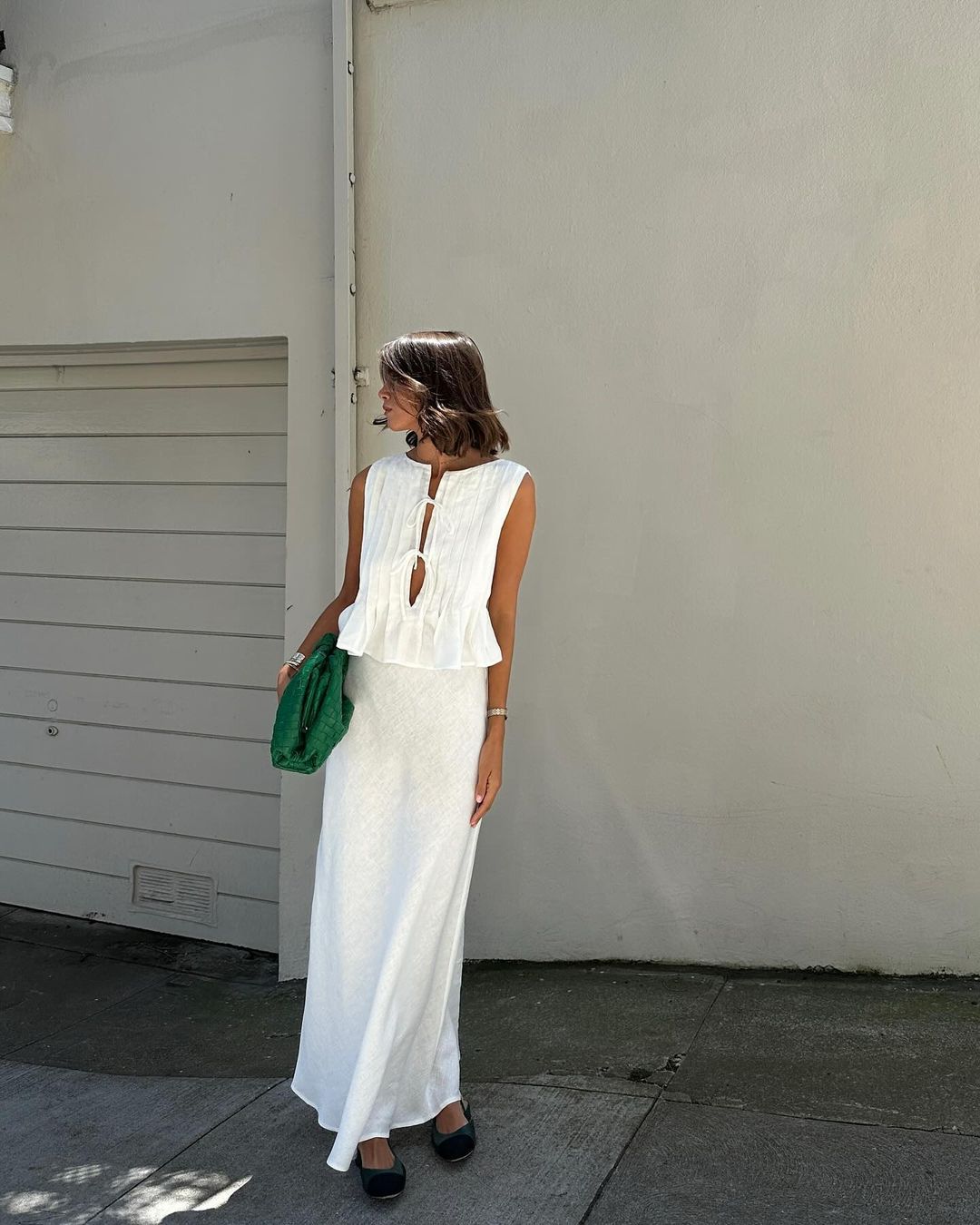 Summer Women Casual Cotton Linen Two-Piece Set