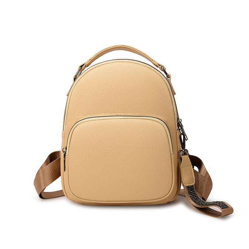 Women PU Soft Leather Small Casual Backpack