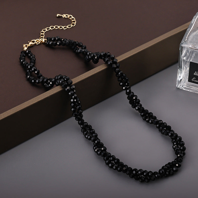 Collar de cuentas de cristal de moda para mujer