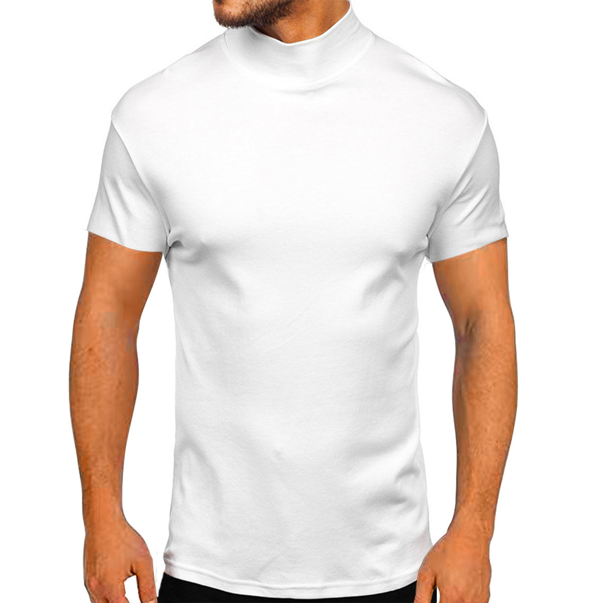 Men Casual Basic Solid Color Short Sleeve T-Shirt