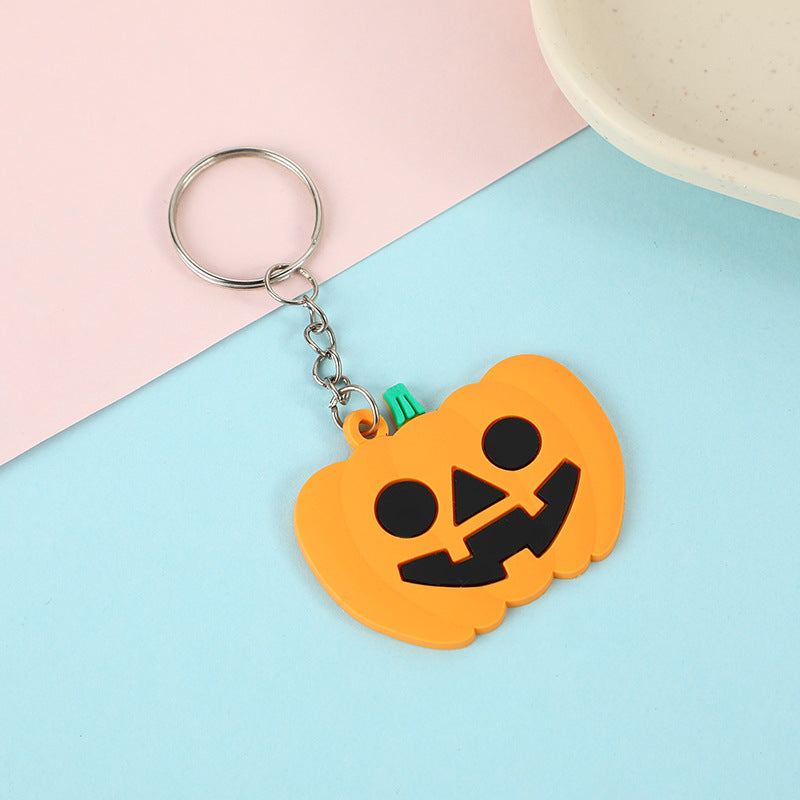 Cartoon Funny Pumpkin Ghost Spider Keychain Pendant