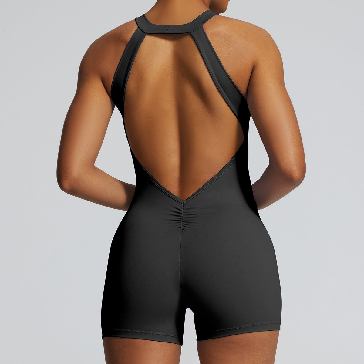 Combinaison de yoga sans manches, couleur unie, sexy et tendance pour femmes