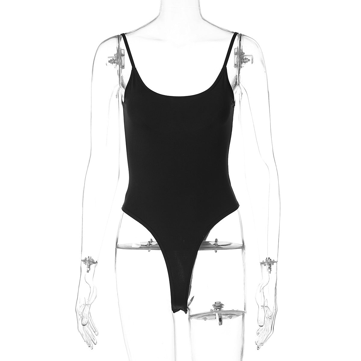 Women Sexy Solid Color Backless Bodysuits
