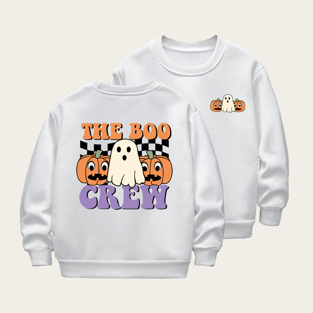 Kids Toddler Boys Girls Halloween Cartoon Fleece Sweatshirts