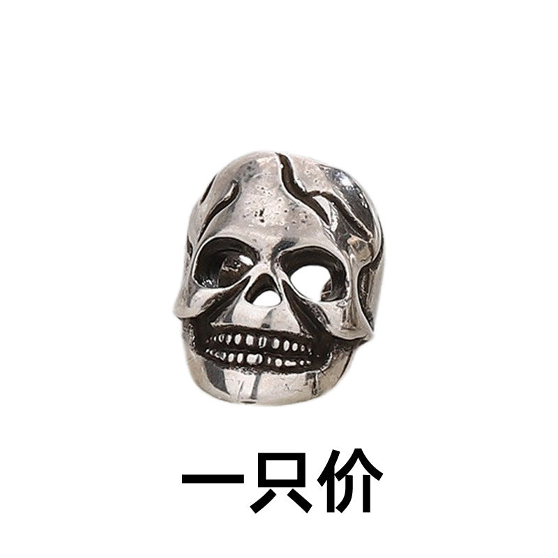 Clip de oreja de cobre con forma de calavera para Halloween para hombre