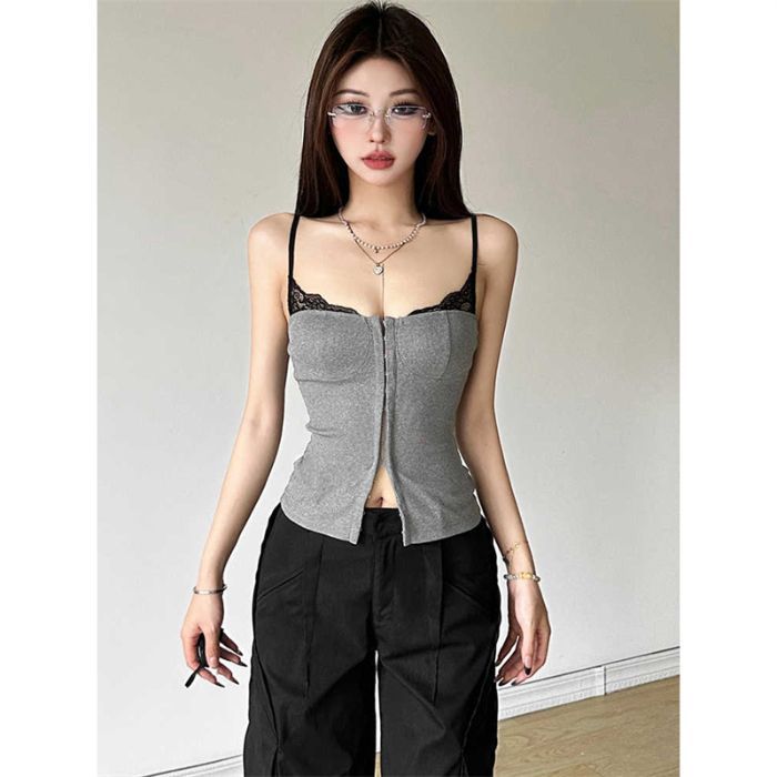 Sexy Women Lace Patchwork Camisole Top