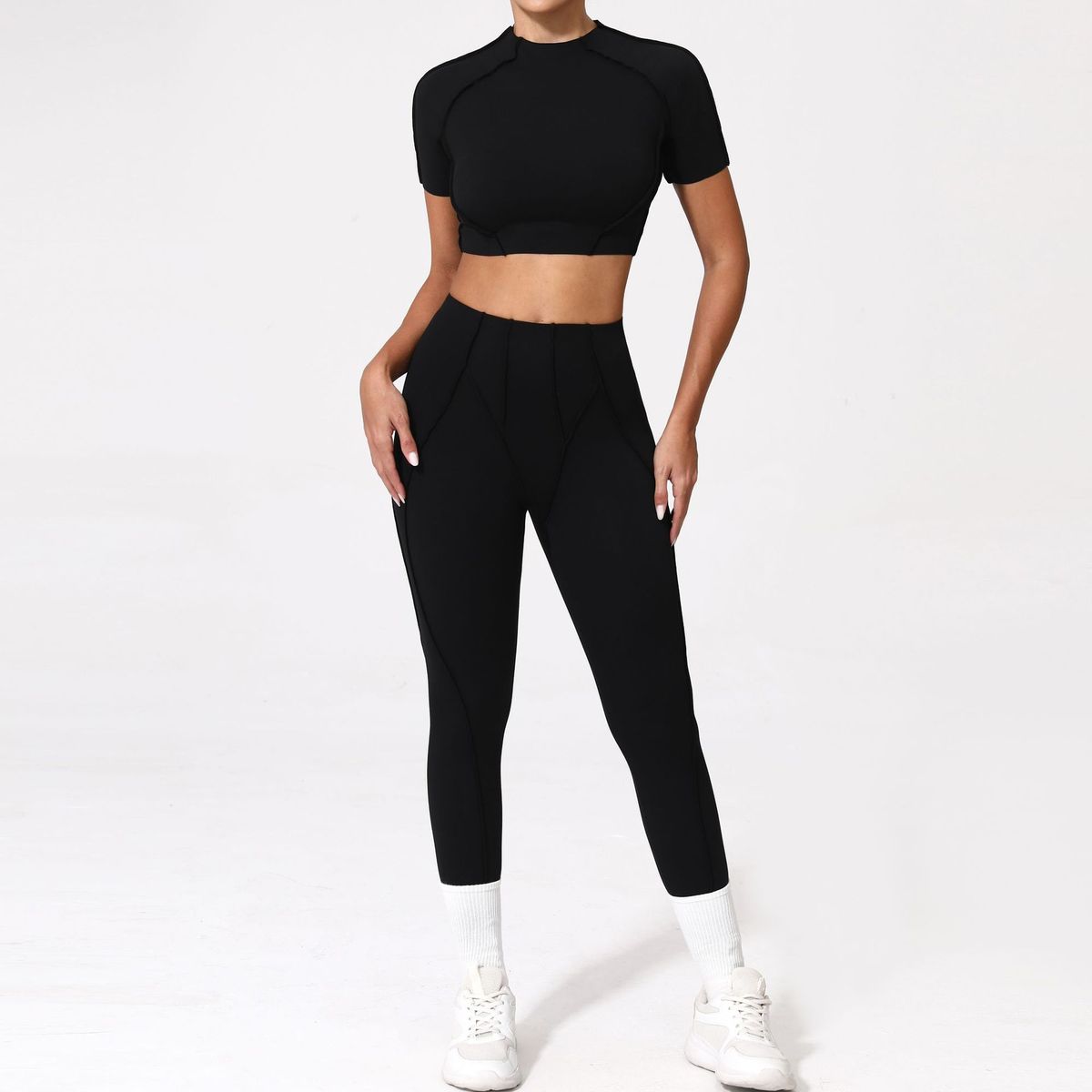 Yoga Quick-Drying Tight Short-Sleeved Fitness Set