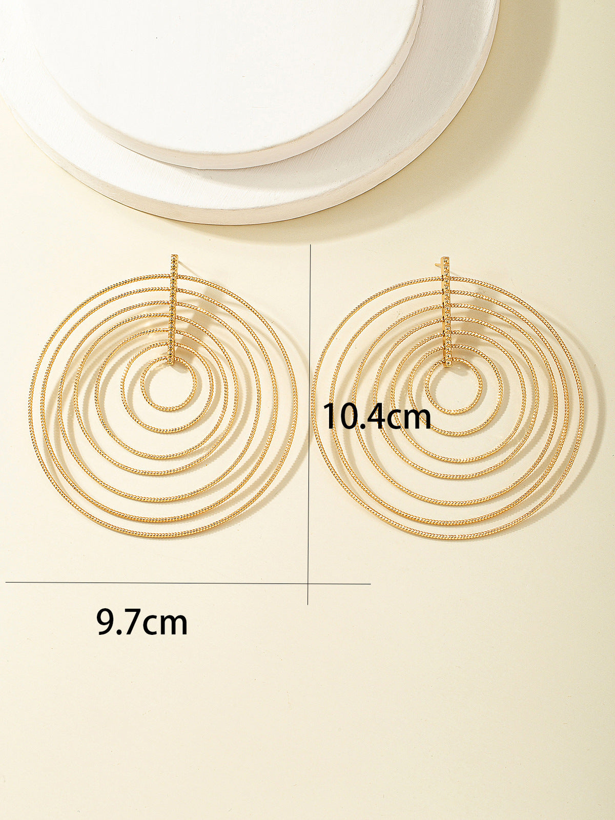 Multi-Layered Alloy Earrings Geometric Mori Style Jewelry