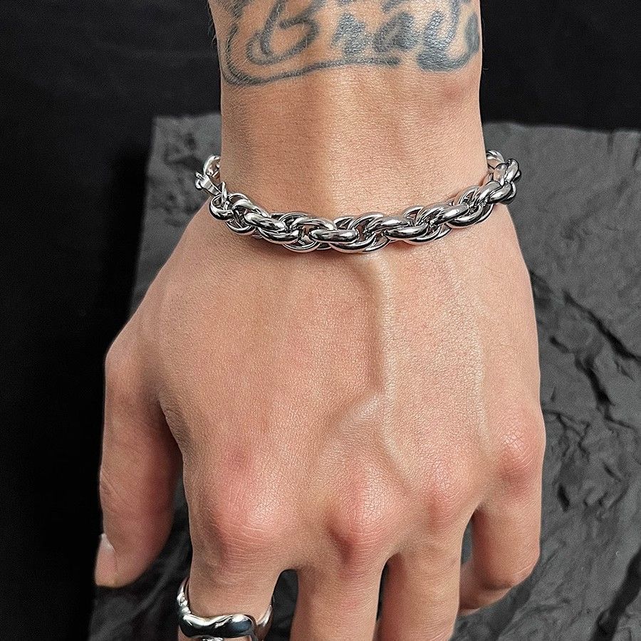 Men'S Fashion Hip-Hop Titanium Steel Bracelet