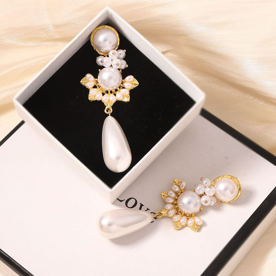 Elegant Tassel Imitation Pearl Drop Earrings