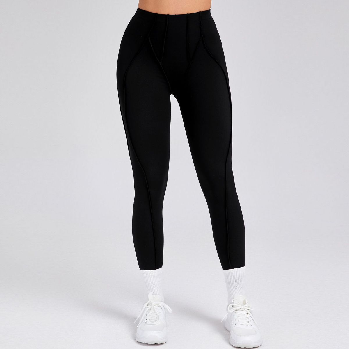 Leggings de sport et de yoga pour femmes, couleur unie, tendance