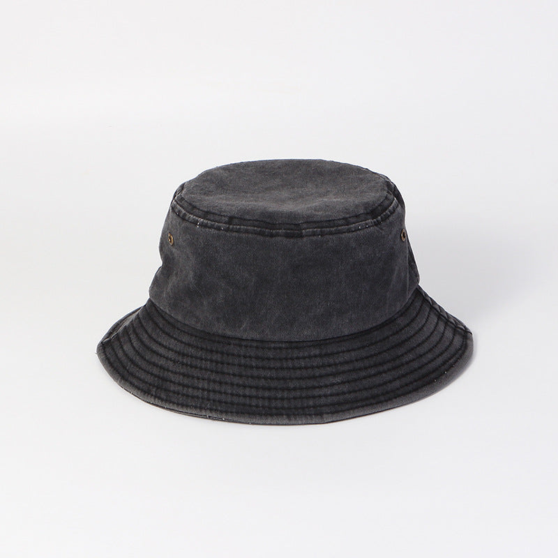 Fashion Casual Solid Color Denim Bucket Hat