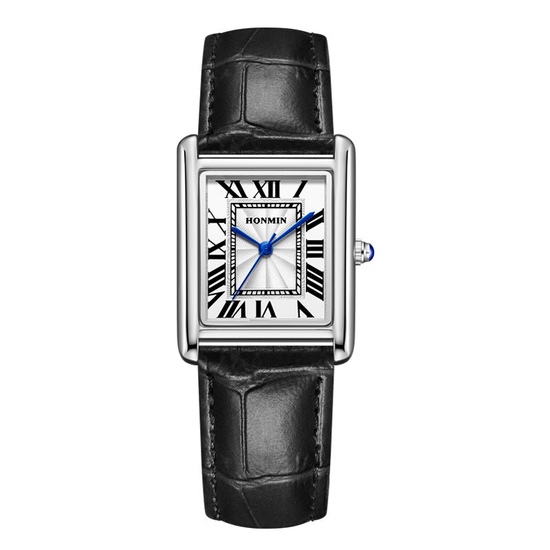 Casual Square Dial Waterproof Quartz Watch for Men and Women
