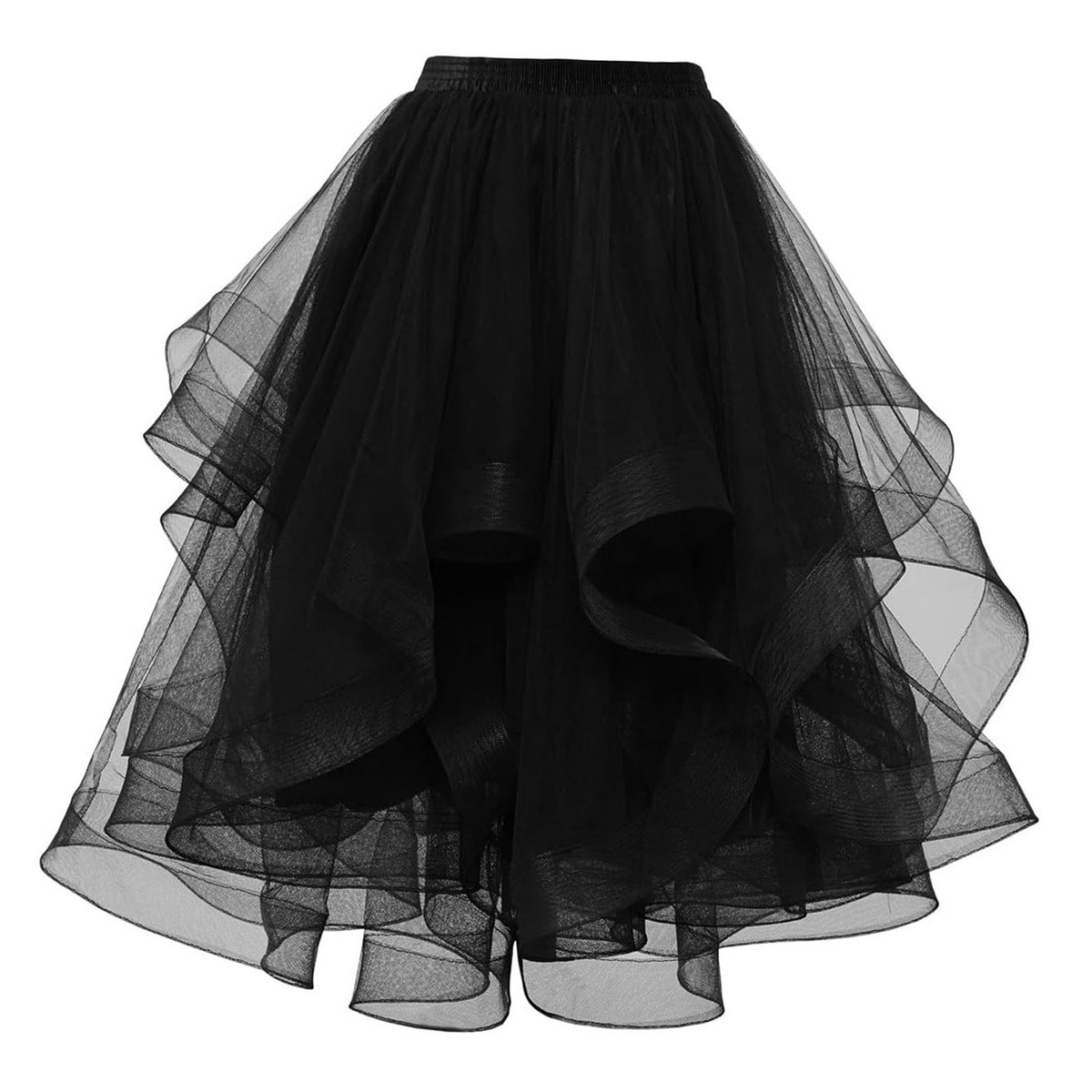 Falda plisada de malla de color sólido elegante de moda para mujer