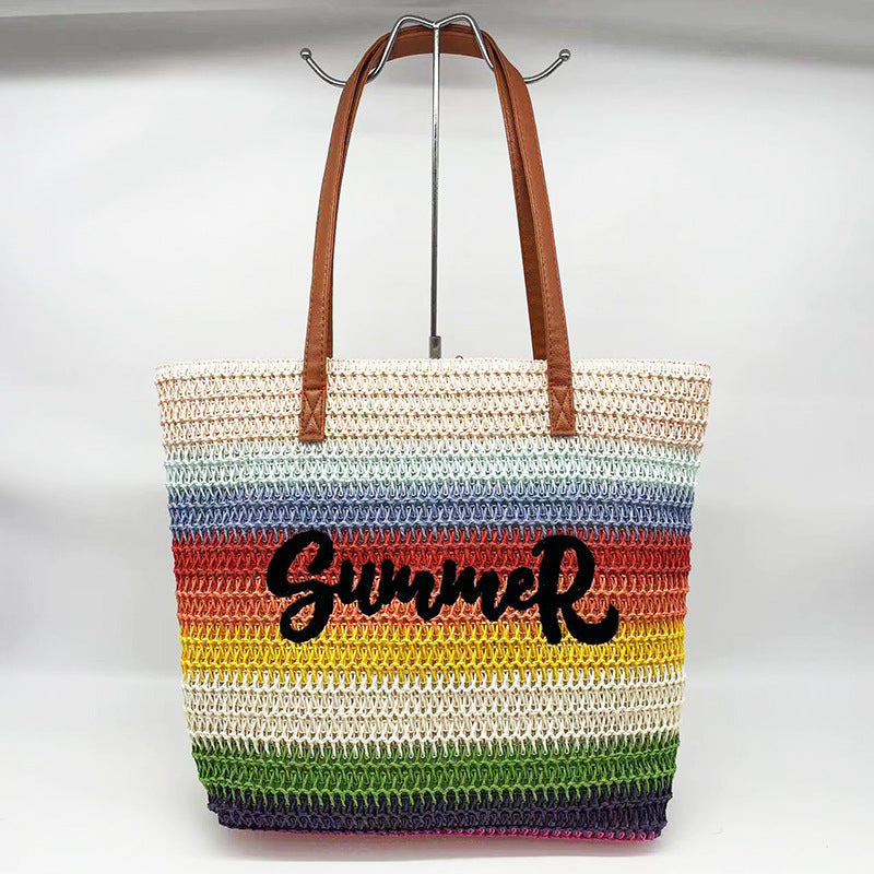 Bolso grande tejido informal bohemio