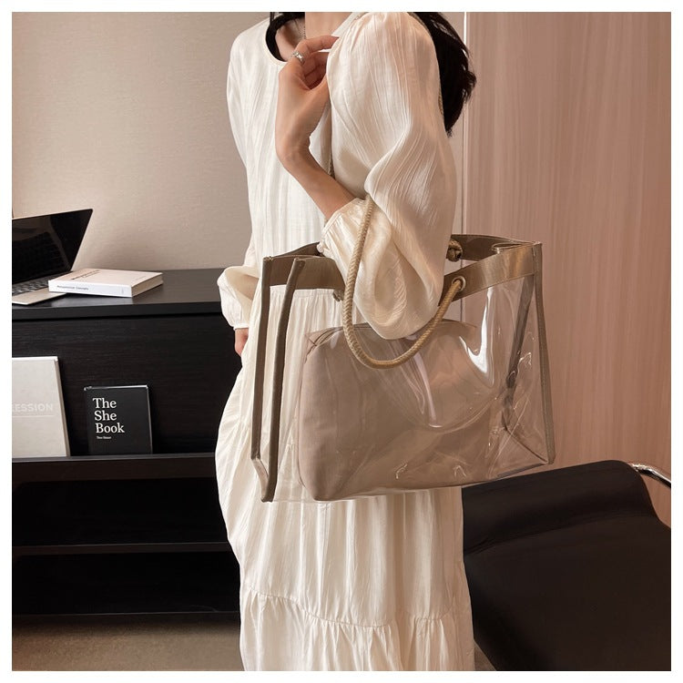 Spring And Summer Transparent PVC Travel Bag