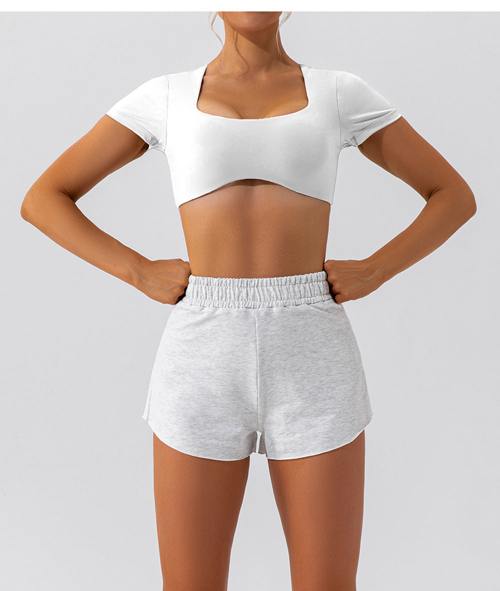 Women Fashion Sexy Solid Color Quick-Drying Yoga Set