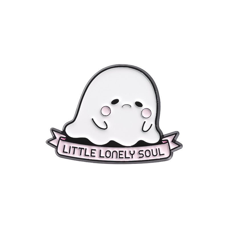Women Simple Cute Halloween Ghost Zinc Alloy Brooch