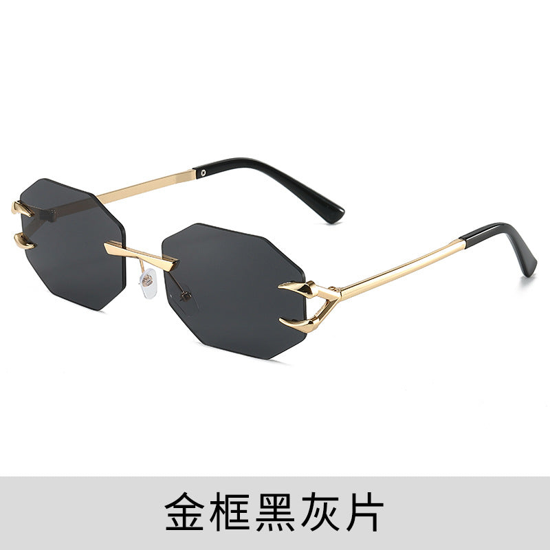Fashion Frameless Polygon Sunglasses
