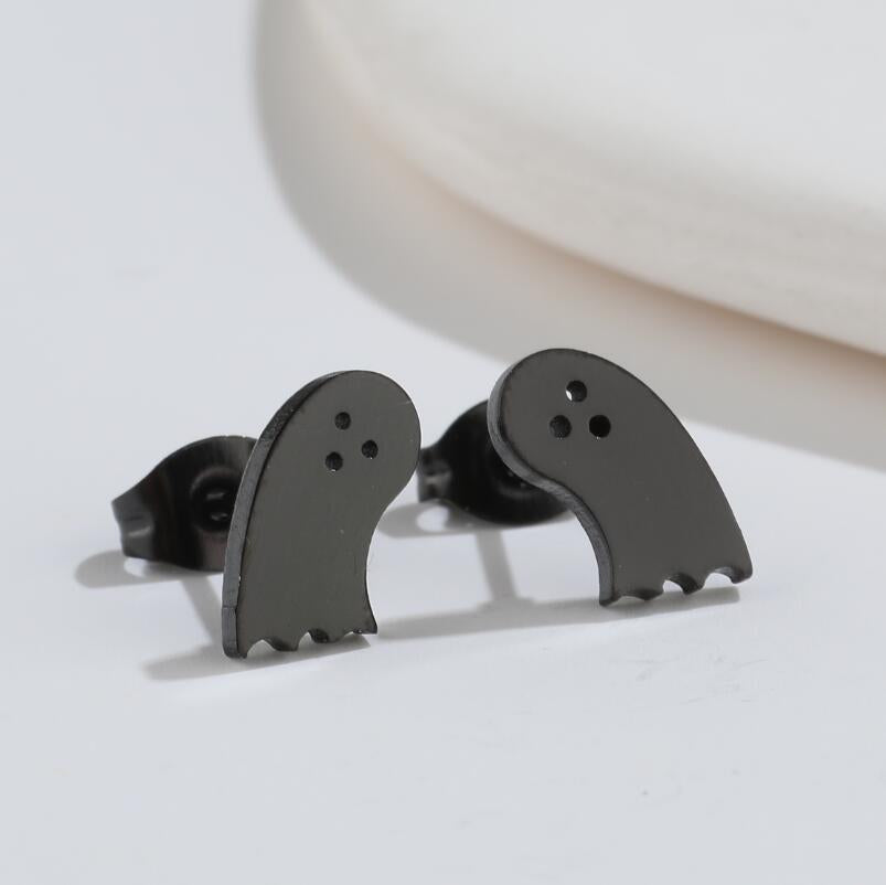 Funny Smooth Cute Ghost Earrings Halloween Jewelry