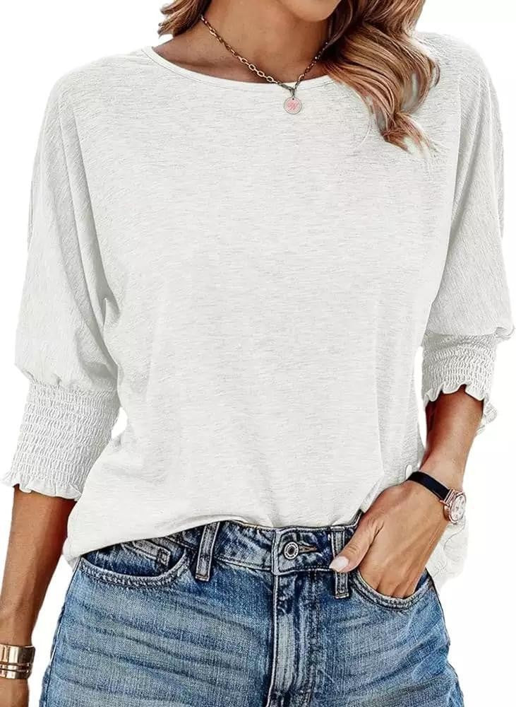 Women Casual Cotton Long-Sleeve Loose T-Shirt