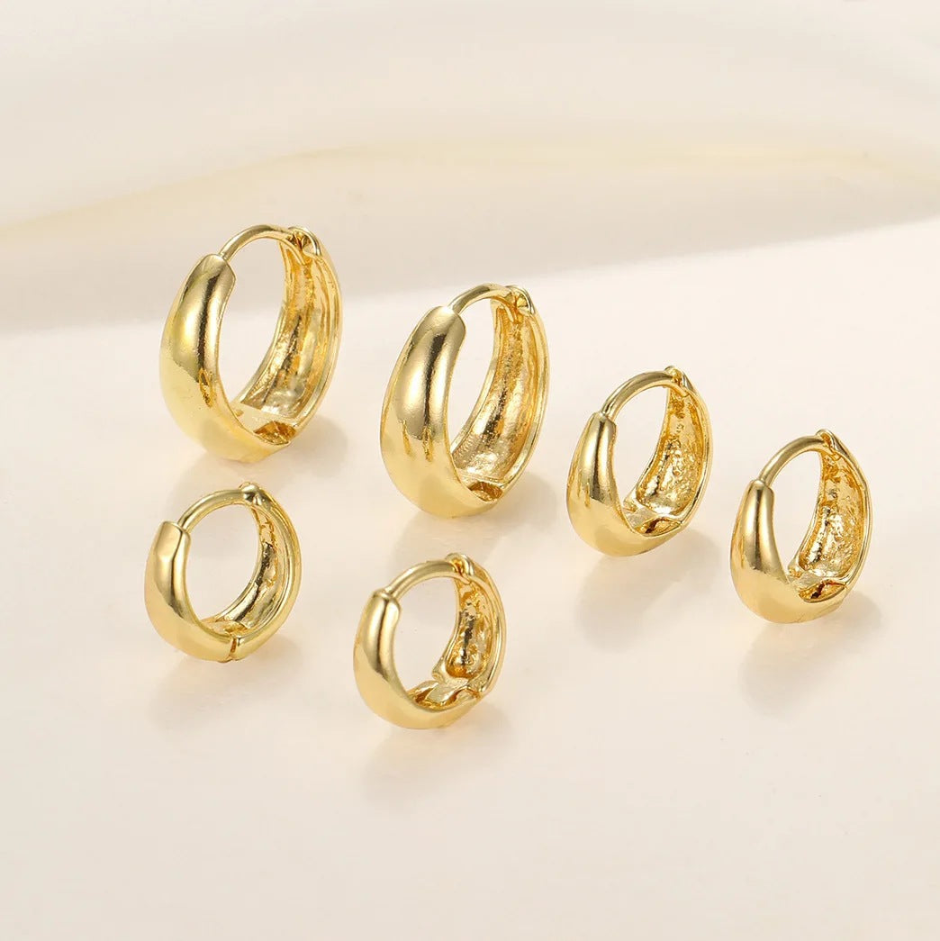 Women Geometric Copper Circle Earrings Jewelry Set