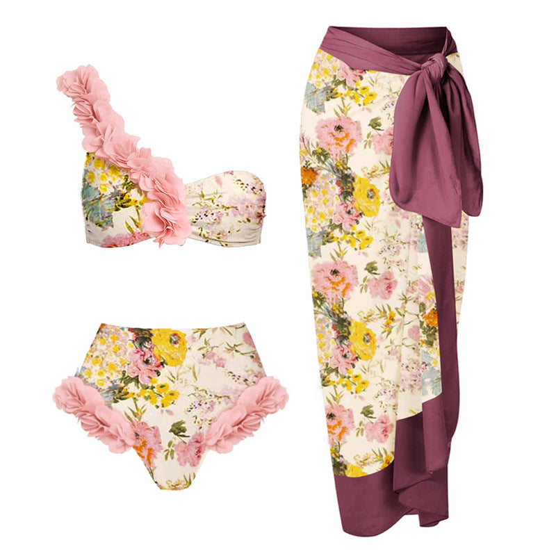 Jupes de bikini sexy à imprimé floral pour femmes
