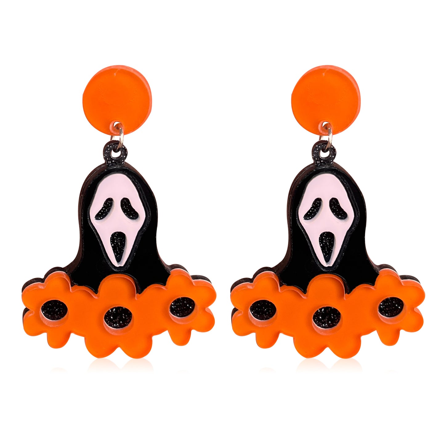 Halloween Women Funny Horror Black Cat Earrings