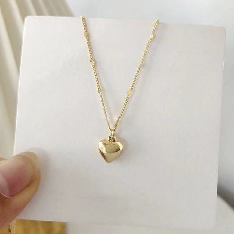 Collar con colgante de amor sencillo a la moda para mujer