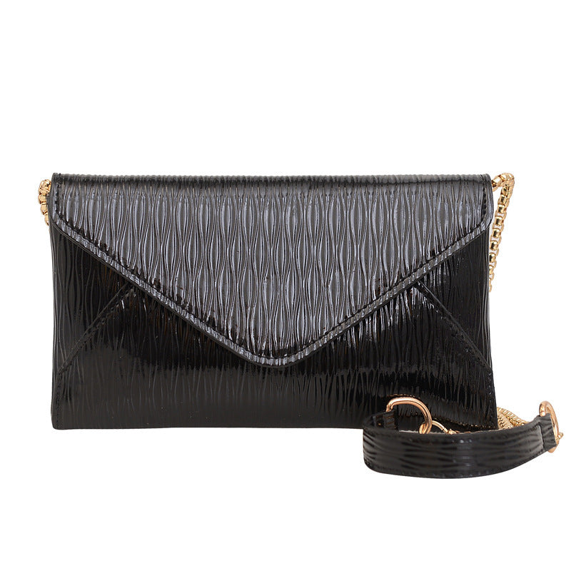 Sac enveloppe en PU de couleur unie pour femme, style décontracté et tendance
