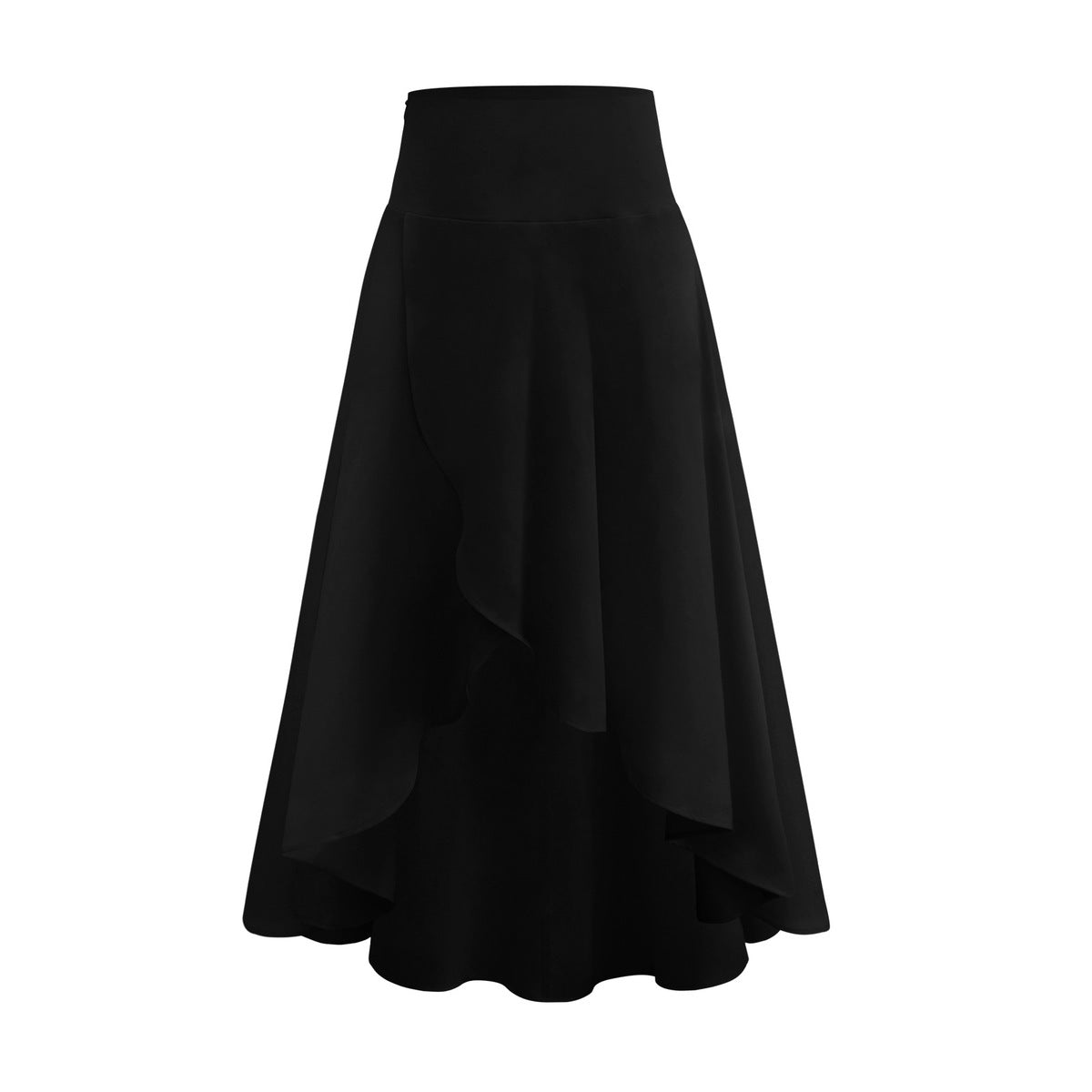 Falda irregular suelta de color sólido informal de verano para mujer