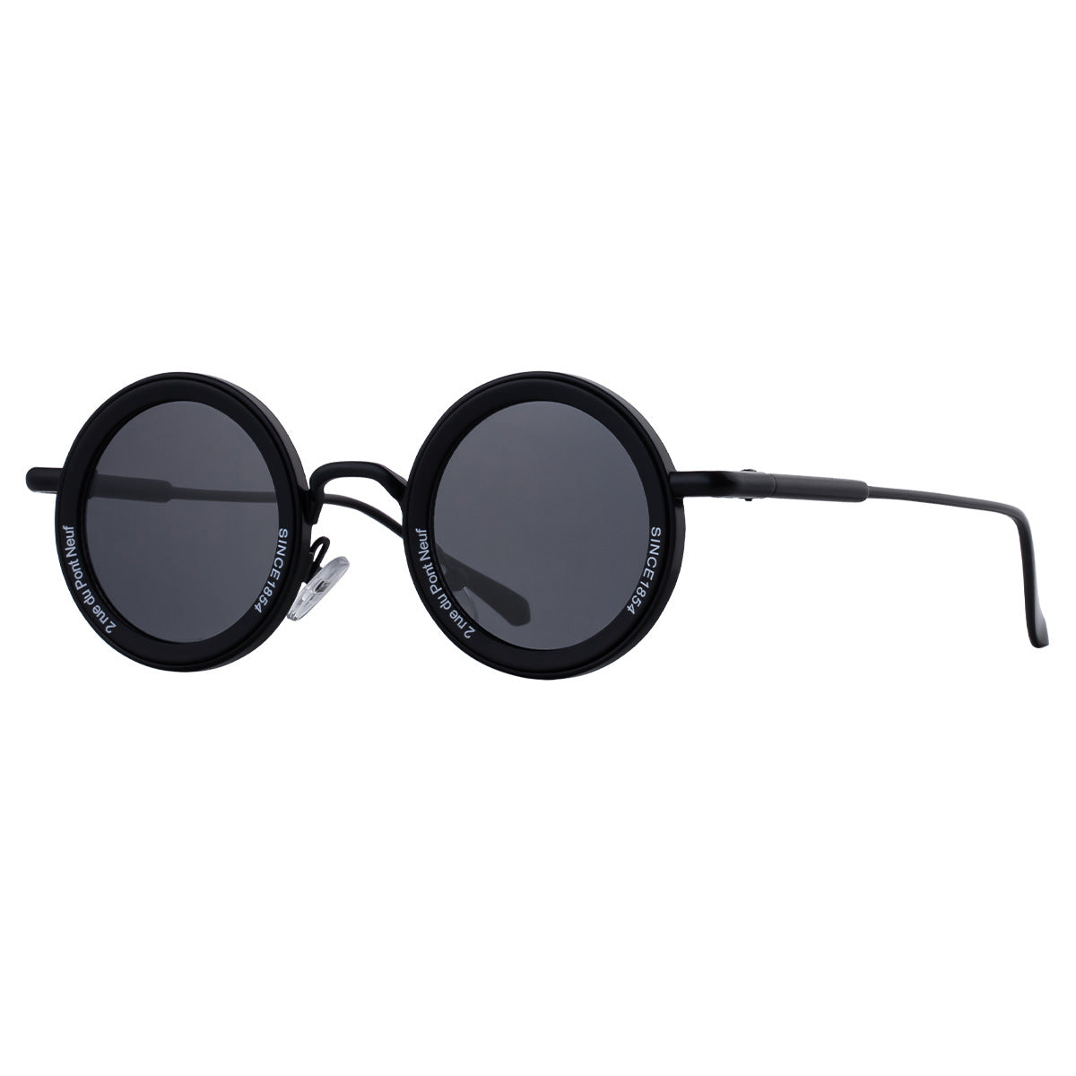 Lunettes de soleil rondes classiques à monture métallique pour hommes, couleurs unies