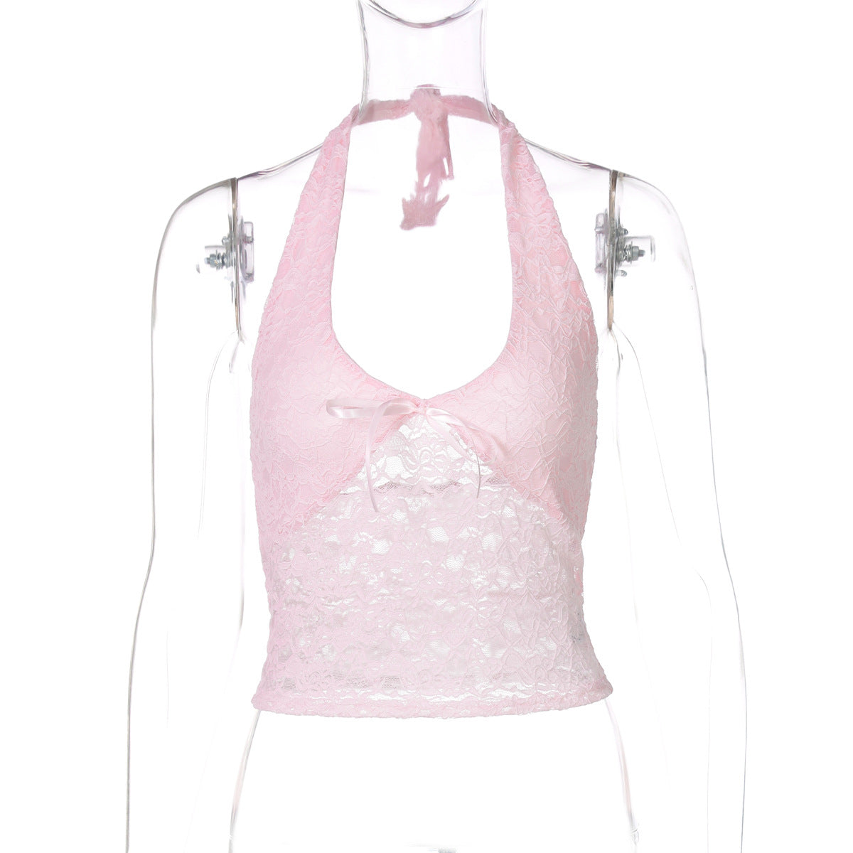 Women’s Sexy Lace V-Neck Halter-Neck Tank Top