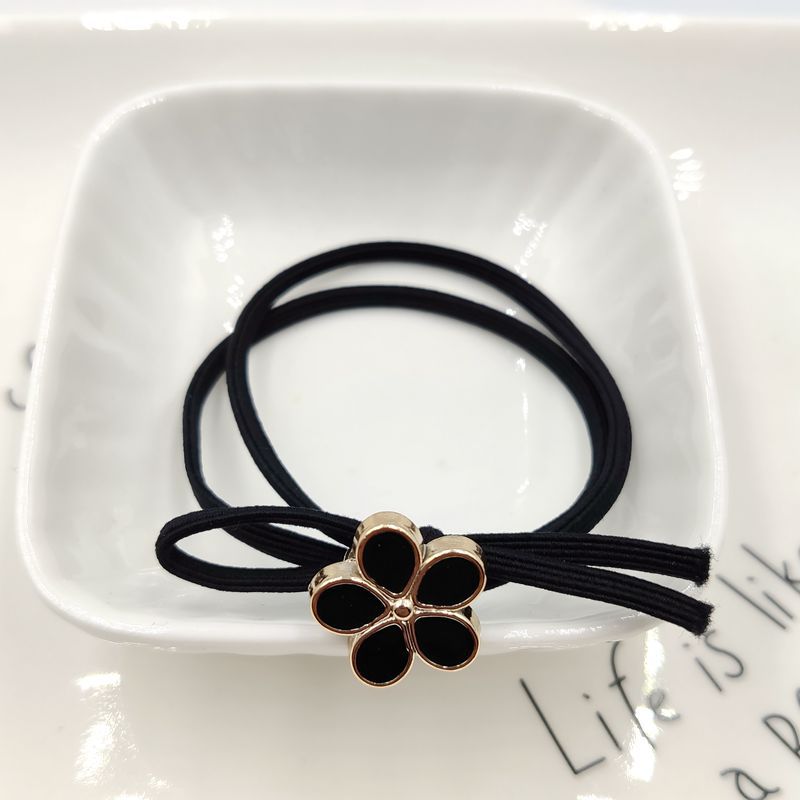 Women Fashion Solid Color Floral Hair Rope